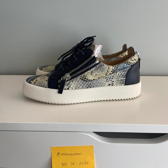Giuseppe Zanotti Low Top Snake Skin Sneakers - Picture 7 of 9
